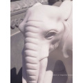Estátua de elefante de mármore branco